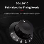 Frytkownica, elektryczna patelnia, frytkownica z wyjmowanym koszem, profesjonalny element grzejny, frytkownica powietrzna do użytku domowego i komercyjnego, wykonana ze stali nierdzewnej, do frytek... – Image 4