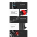 High-Tech Place Skuter terenowy składany, wodoodporny, do użytku na zewnątrz X7 z oponami próżniowymi 10 cali, ekranem LCD, oświetleniem LED i baterią litową 6,4 AH, obciążenie: 20-100 kg (czarny) – Image 5