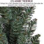 HODAGES Sztuczna choinka bożonarodzeniowa z drewna świerkowego bez oświetlenia, realistyczna i gęsta choinka bożonarodzeniowa z PVC do dekoracji zewnętrznej biura w domu, klasyczna choinka bożonarodzeniowa z… – Image 4