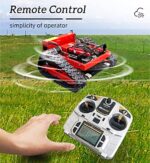 HTONVK Zdalnie sterowana kosiarka automatyczna HT550 Silnik 7,5 KM | Kosiarka automatyczna hybrydowa gazowo-elektryczna, zdalnie sterowana elektryczna kosiarka automatyczna do ogrodu z pługiem... – Image 3