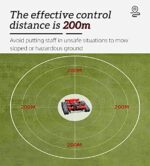 HTONVK Zdalnie sterowana kosiarka automatyczna HT550 Silnik 7,5 KM | Kosiarka automatyczna hybrydowa gazowo-elektryczna, zdalnie sterowana elektryczna kosiarka automatyczna do ogrodu z pługiem... – Image 5