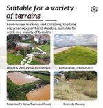 HTONVK Zdalnie sterowana kosiarka automatyczna HT550 Silnik 7,5 KM | Kosiarka automatyczna hybrydowa gazowo-elektryczna, zdalnie sterowana elektryczna kosiarka automatyczna do ogrodu z pługiem... – Image 7