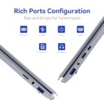 JENBIZZ Laptop 15,6 cala, 8 GB RAM, 256 GB SSD, procesor Celeron N5095 Quad-Core, FHD 1080P, USB 3.0, Mini HDMI, TF, Bluetooth, WiFi – Image 5