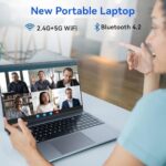 JENBIZZ Laptop 15,6 cala, 8 GB RAM, 256 GB SSD, procesor Celeron N5095 Quad-Core, FHD 1080P, USB 3.0, Mini HDMI, TF, Bluetooth, WiFi – Image 6