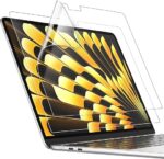 JETech Osłona ekranu do MacBook Air 15,3 cala (2024/2023, M3/M2), matowa folia antyrefleksyjna, chroniąca przed odciskami palców, zestaw 2 sztuk