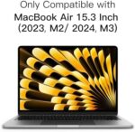 JETech Osłona ekranu do MacBook Air 15,3 cala (2024/2023, M3/M2), matowa folia antyrefleksyjna, chroniąca przed odciskami palców, zestaw 2 sztuk – Image 3