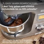 Kenwood Titanium Chef Patissier XL KWL90.034SI, robot cukierniczy z wbudowaną wagą, trzepaczką K, mieszadłem, trzepaczką, dwoma miskami, pokrywą przeciwbryzgową, mocnością 1400 W, stalową obudową... – Image 3