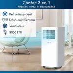 KLIM K9000 | Cicha klimatyzacja mobilna 3 w 1 + klimatyzator przenośny 9000 BTU + chłodnica powietrza + osuszacz + wentylator i klimatyzacja + klimatyzacja z... – Image 3