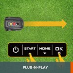 LANDXCAPE Bezprzewodowa kosiarka automatyczna 300 m² LX850, system koszenia/mulczowania z 3 ostrzami, kosiarka do trawy, czujnik uderzenia, ładowanie boczne, wyświetlacz cyfrowy – Image 4