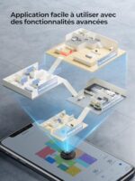 Laresar Mars01 Odkurzacz robotyczny z funkcją mycia, nawigacja Lidar 360°, odkurzacz robotyczny z funkcją mycia 5000Pa, 5 edytowalnych map, odpowiedni do sierści zwierząt, dywanów i podłóg，App/Alexa/Google Home – Image 4