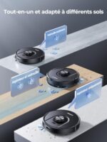 Laresar Mars01 Odkurzacz robotyczny z funkcją mycia, nawigacja Lidar 360°, odkurzacz robotyczny z funkcją mycia 5000Pa, 5 edytowalnych map, odpowiedni do sierści zwierząt, dywanów i podłóg，App/Alexa/Google Home – Image 5