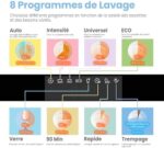 Zmywarka wolnostojąca COMFEE’ FD1435E-X na 14 kompletów naczyń, duży format, 44 dB, duży wyświetlacz LED, opóźniony start, funkcja półzaładunku, elastyczne wsporniki, stal nierdzewna – Image 4