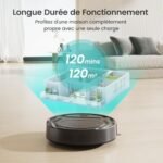 Lefant Odkurzacz automatyczny 2200 Pa, bez splątania, ultracienki 7,8 cm, samoczynnie ładujący się, Wi-Fi/aplikacja/Alexa, 120 minut, 6 trybów czyszczenia, idealny do sierści zwierząt, podłóg... – Image 2