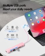 LENTION Hub USB C z ładowaniem PD 100 W HDMI 4K Czytnik kart SD/Micro SD USB 3.0 Adapter kompatybilny z 2023-2016 MacBook Pro/Mac Air M1/M2 Chromebook iPad Plus urządzeń... – Image 4