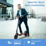 LEQISMART Elektryczna hulajnoga dla dorosłych, zasięg 25-30 km, silnik 250-350 W, 9-10 cali, solidne opony, prosta obsługa za pomocą aplikacji – Image 5