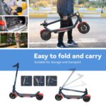 LEQISMART Elektryczna hulajnoga dla dorosłych, zasięg 25-30 km, silnik 250-350 W, 9-10 cali, solidne opony, prosta obsługa za pomocą aplikacji – Image 6