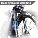 Lohang Rower elektryczny dla dorosłych, bezszczotkowy silnik wysokiej częstotliwości, wymienna bateria 48 V 18 Ah, maksymalny zasięg 45-90 km, opony terenowe 26 cali, rower górski unisex – Image 5