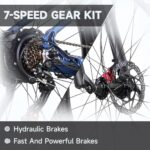 Lohang Rower elektryczny dla dorosłych, bezszczotkowy silnik wysokiej częstotliwości, wymienna bateria 48 V 18 Ah, maksymalny zasięg 45-90 km, opony terenowe 26 cali, rower górski unisex – Image 6