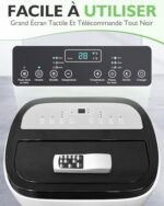 Maxesla Przenośny klimatyzator 14000 BTU 3 w 1, osuszacz, przenośny klimatyzator z 3 prędkościami wentylatora, wyświetlaczem cyfrowym i pilotem oraz timerem... – Image 4