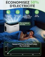 Maxesla Przenośny klimatyzator 14000 BTU 3 w 1, osuszacz, przenośny klimatyzator z 3 prędkościami wentylatora, wyświetlaczem cyfrowym i pilotem oraz timerem... – Image 5