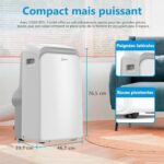 MIDEA Cicha klimatyzacja mobilna 12000 BTU z odprowadzaniem powietrza – przenośne ogrzewanie i klimatyzacja gotowe do montażu 3500 W – klimatyzacja odwracalna typu split – zestaw okienny, pilot zdalnego sterowania i... – Image 4