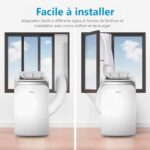 MIDEA Cicha klimatyzacja mobilna 12000 BTU z odprowadzaniem powietrza – przenośne ogrzewanie i klimatyzacja gotowe do montażu 3500 W – klimatyzacja odwracalna typu split – zestaw okienny, pilot zdalnego sterowania i... – Image 6