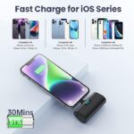 Mini zewnętrzna bateria do iPhone'a 5200 mAh, ultrakompaktowa i lekka power bank 20 W PD szybkie ładowanie zewnętrzna ładowarka z wyświetlaczem LCD, mała przenośna bateria kompatybilna z... – Image 3
