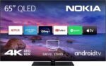 Nokia 65 cali (164 cm) QLED 4K UHD Telewizor – Smart Android TV (WLAN, HDR, potrójny tuner DVB-C/S2/T2, Netflix, YouTube, Prime Video, Disney+) – QN65GV315ISW – 2023