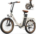 OneSportWay Składany rower elektryczny 20 cali, ebike z silnikiem 250 W i wymienną baterią 48 V 17 Ah, wyświetlaczem LCD i łącznością Bluetooth, 3 trybami jazdy, rower elektryczny…