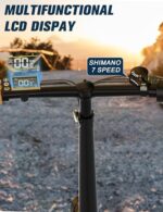 OneSportWay Składany rower elektryczny 20 cali, ebike z silnikiem 250 W i wymienną baterią 48 V 17 Ah, wyświetlaczem LCD i łącznością Bluetooth, 3 trybami jazdy, rower elektryczny… – Image 6