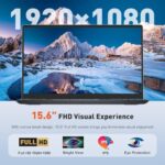 Laptop 15,6 cala, laptop dla graczy z systemem Windows 11 Pro, 16 GB pamięci RAM, dysk SSD 256 GB / TF 1 TB, procesor Celeron N4000, ekran IPS 1920 x 1080, WiFi 5G, Bluetooth 5, złącze MINI HDMI, komputer... – Image 3