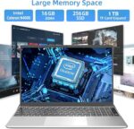 Laptop 15,6 cala, laptop dla graczy z systemem Windows 11 Pro, 16 GB pamięci RAM, dysk SSD 256 GB / TF 1 TB, procesor Celeron N4000, ekran IPS 1920 x 1080, WiFi 5G, Bluetooth 5, złącze MINI HDMI, komputer... – Image 2