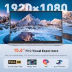 Laptop 15,6 cala, laptop dla graczy z systemem Windows 11 Pro, 16 GB pamięci RAM, dysk SSD 256 GB / TF 1 TB, procesor Celeron N4000, ekran IPS 1920 x 1080, WiFi 5G, Bluetooth 5, złącze MINI HDMI, komputer... – Image 3