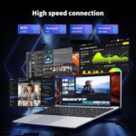 Laptop z 24 GB pamięci RAM i dyskiem SSD o pojemności 512 GB, laptop z czterordzeniowym procesorem Celeron N5095, komputer z systemem Windows 11, laptop 1920 * 1080 IPS FHD, WiFi 5G i USB 3.0 i... – Image 6