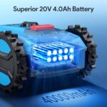 Osoeri Kosiarka automatyczna do ogrodów o powierzchni do 800 m², silnik bezszczotkowy 50 W, 20 V 4,0 Ah Kosiarka automatyczna z aplikacją, szerokość i wysokość koszenia 18 cm / 20-60 mm, automatyczny powrót do... – Image 4