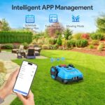 Osoeri Kosiarka automatyczna do ogrodów o powierzchni do 800 m², silnik bezszczotkowy 50 W, 20 V 4,0 Ah Kosiarka automatyczna z aplikacją, szerokość i wysokość koszenia 18 cm / 20-60 mm, automatyczny powrót do... – Image 5