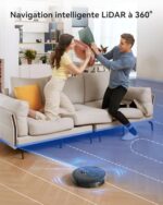 Proscenic Q8 Max Robot odkurzacz z funkcją mycia 4200Pa ze stacją, automatycznym czyszczeniem, nawigacją Lidar 360° z mapowaniem, 200 min, odpowiedni do sierści zwierząt, dywanów i... – Image 3