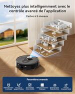Proscenic Q8 Max Robot odkurzacz z funkcją mycia 4200Pa ze stacją, automatycznym czyszczeniem, nawigacją Lidar 360° z mapowaniem, 200 min, odpowiedni do sierści zwierząt, dywanów i... – Image 4