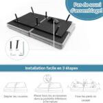 RELAX4LIFE Rozkładana sofa 5 w 1 z 3-stopniową regulacją oparcia | 4-stopniowa regulacja podłokietników | Metalowe nóżki, nowoczesna sofa z dzielonym oparciem z pianki... – Image 7