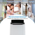 RELAX4LIFE Cicha klimatyzacja mobilna 6 w 1, klimatyzator przenośny, chłodnica, wentylator, osuszacz, ogrzewanie, tryb automatyczny, tryb nocny, klimatyzacja mobilna, niskie zużycie energii... – Image 3