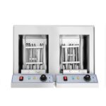 Royal Catering Elektryczna frytkownica podwójna na szafce restauracyjnej z profesjonalnym kranem RCEF-16DSH (2 x 16 l łącznie / 2 x 10 l oleju, 2 x 6000 W, prąd trójfazowy 400… – Image 3