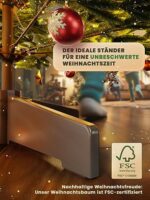 Sztuczna choinka bożonarodzeniowa 180 cm [Premium] – Realistyczna choinka bożonarodzeniowa ze stabilną końcówką | Choinka Nordmann 100% igły formowane wtryskowo z drewnianym stojakiem z certyfikatem FSC i… – Image 5