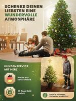 Sztuczna choinka bożonarodzeniowa 180 cm [Premium] – Realistyczna choinka bożonarodzeniowa ze stabilną końcówką | Choinka Nordmann 100% igły formowane wtryskowo z drewnianym stojakiem z certyfikatem FSC i… – Image 7