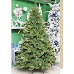 Sztuczna choinka bożonarodzeniowa o wysokości 7,8 stopy, dekoracja świąteczna, sztuczna choinka bożonarodzeniowa z PE + PVC, ekologiczna choinka bożonarodzeniowa, idealna do wnętrz i na zewnątrz, zielona, 240... – Image 3