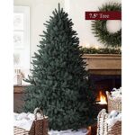 Sztuczna choinka bożonarodzeniowa Świerk Nieoświetlona, Realistyczna choinka bożonarodzeniowa z gęstego PVC do dekoracji zewnętrznej biura w domu, klasyczne drzewko premium z podstawą  – Image 5