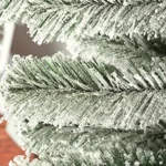 Sztuczna choinka świąteczna Snoin pokryta PVC na metalowym stojaku Choinka świąteczna z zawiasami z drewna świerkowego Realistyczny wygląd do dekoracji świątecznych – 210 cm Modna – Image 3