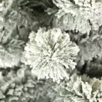 Sztuczna choinka świąteczna Snoin pokryta PVC na metalowym stojaku Choinka świąteczna z zawiasami z drewna świerkowego Realistyczny wygląd do dekoracji świątecznych – 210 cm Modna – Image 4