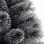 Czarna choinka bożonarodzeniowa, sztuczna choinka bożonarodzeniowa z dekoracją zewnętrzną typu pop-up, choinka bożonarodzeniowa Silm Pencil z metalowym stojakiem do małych pomieszczeń – czarna 120 cm/4 ft (czarna 210 cm/7 ft)… – Image 2