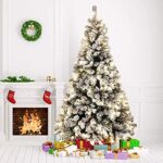 Choinka choinka najwyższej jakości, realistyczna choinka z zawiasami, łatwa w montażu, biała Home Shop Dekoracje świąteczne, sztuczna choinka - świerk 210 cm/7 stóp… – Image 3