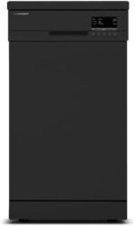 SCHNEIDER SDW947DBM, Zmywarka 45 cm, 9 nakryć, 47 dB, komora ze stali nierdzewnej, 4 programy, zdejmowana górna część, półładowanie, opóźniony start, matowa czerń